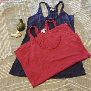 2 for 1 american eagle ruffle collar tank top